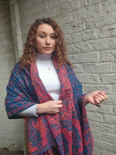 Load image into Gallery viewer, Warm indian shawl with tassels www.karmaripon.co.uk