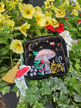 Load image into Gallery viewer, Embroidered Mushroom Pouch Bag www.karmaripon.co.uk