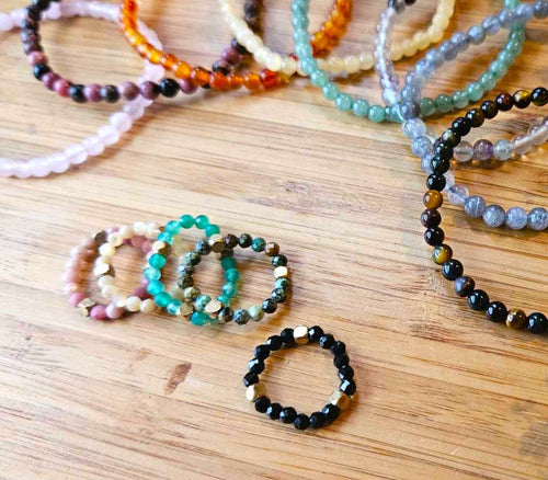 Gemstone Beaded rings