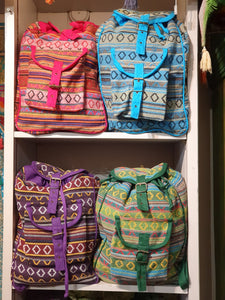 Colourful back pack from www.karmaripon.co.uk