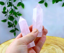 Load image into Gallery viewer, rose quartz crystal point www.karmaripon.co.uk