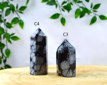 Load image into Gallery viewer, Snowflake Obsidian Crystal Point