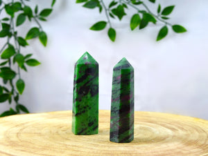 Ruby in Zoisite Crystal Point