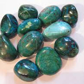 Chrysocolla Tumble Stone www.karmaripon.co.uk