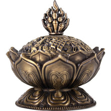 Load image into Gallery viewer, Metal Lotus Incense Holder