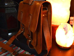 One Pocket Leather Satchel www.karmaripon.co.uk
