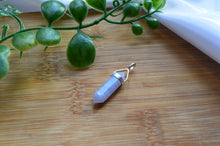 Load image into Gallery viewer, Blue Lace Agate point pendant www.karmaripon.co.uk