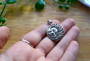 Sun And Moon Pendant www.karmaripon.co.uk