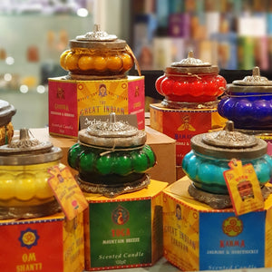 Indian Jar Candles at www.karmaripon.co.uk