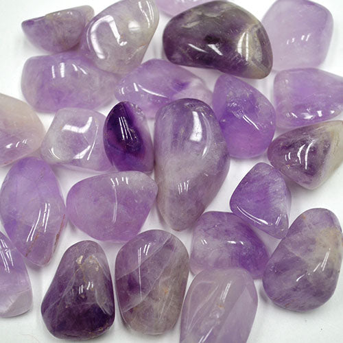 Amethyst tumble stones www.karmaripon.co.uk