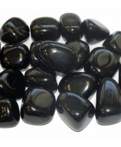 Black obsidian Tumble Stone www.karmaripon.co.uk