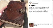 Load image into Gallery viewer, Leather Triple Moon Journal