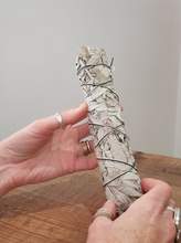 Load image into Gallery viewer, Large Sage smudge stick. www.karmaripon.co.uk