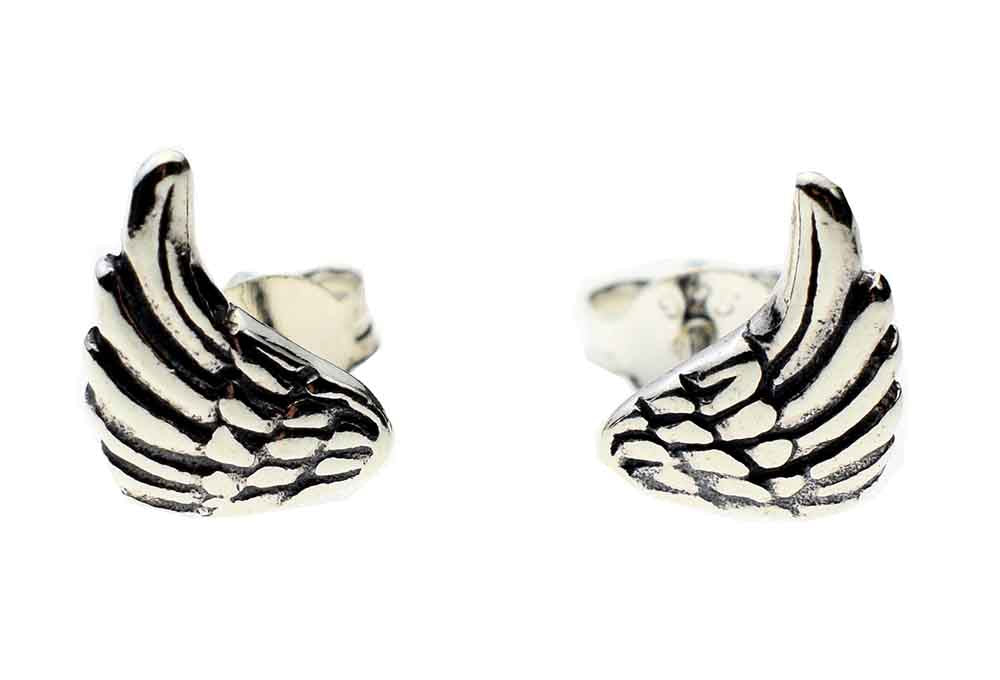 Angel Wing Stud Earrings 925 silver