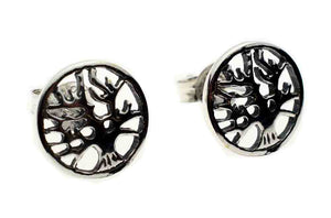 Tree Of Life Stud Earrings 925 Silver