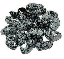 Snowflake Obsidian tumble stone www.karmaripon.co.uk 